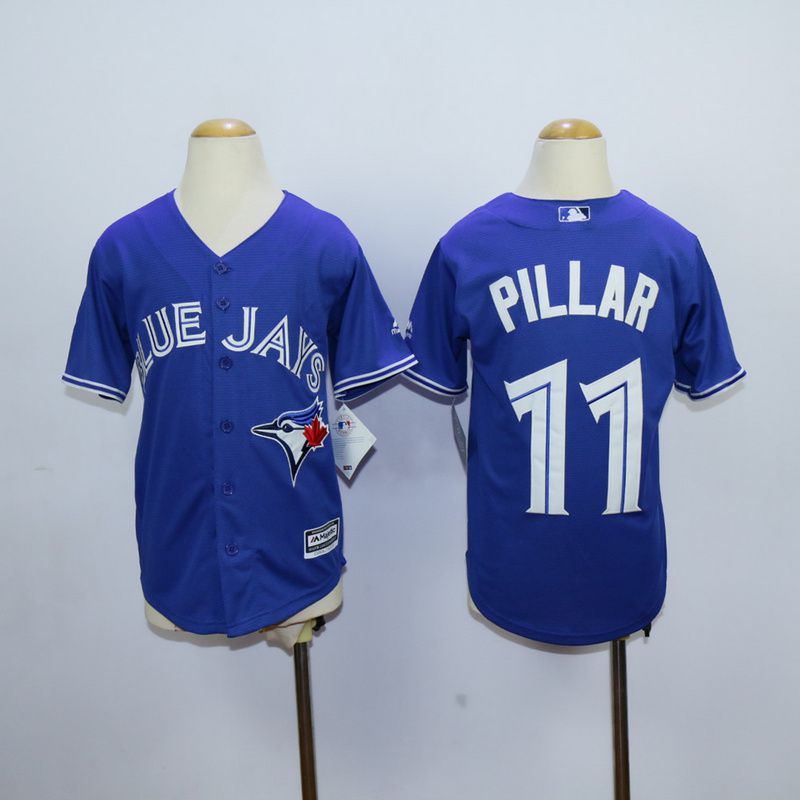Youth Toronto Blue Jays #11 Pillar Blue MLB Jerseys->youth mlb jersey->Youth Jersey